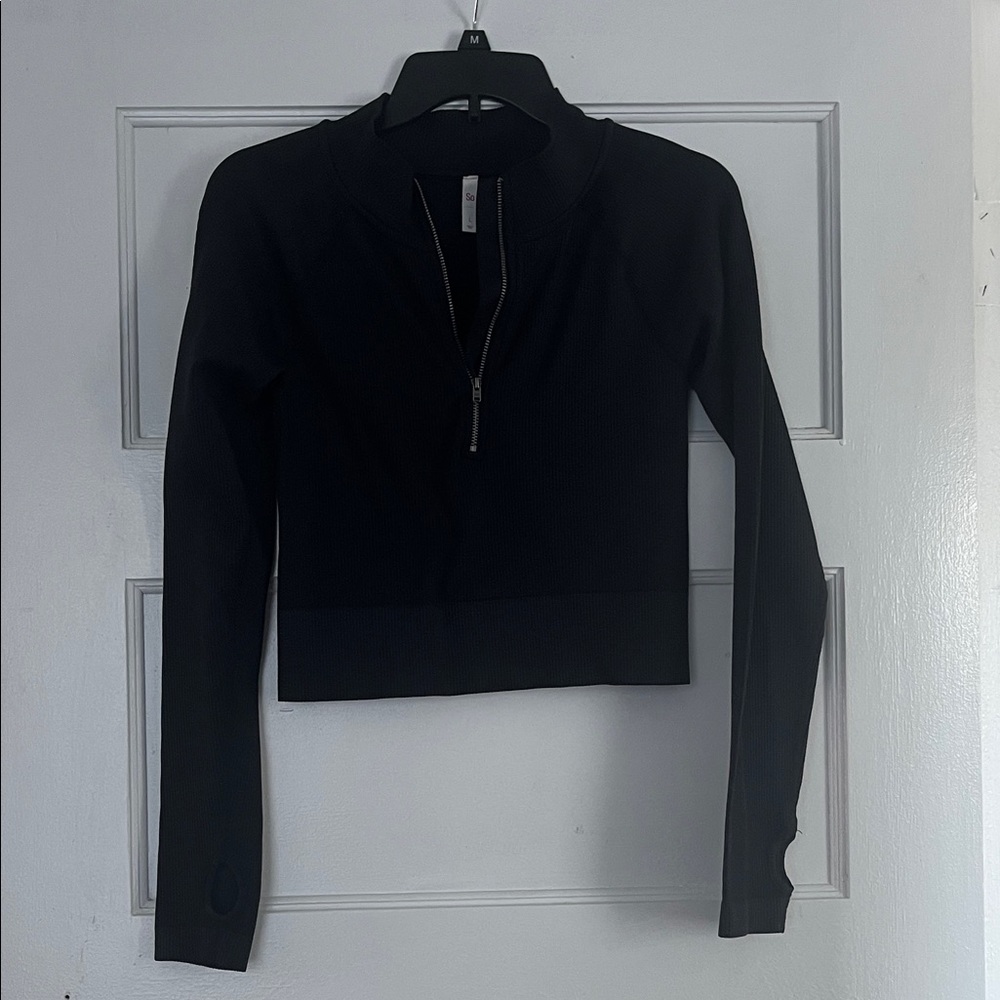 SO Black Zip-Up Women's Sweatshirt
